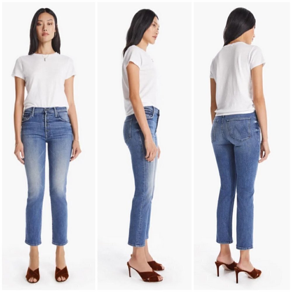💕MOTHER💕 The Pixie Tomcat Ankle Jeans ~ Daytime Warrior 26 NWT
